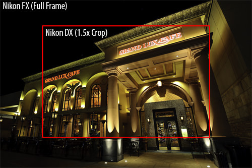 Sự khác nhau giữa định dạng DX và FX của Nikon