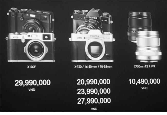 Fujifilm GFX 50S, X100F và X-T20 được bán chính thức tại Việt Nam đầu tháng ba