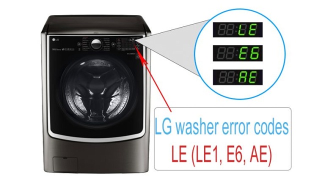 Các mã báo lỗi thường gặp trên máy giặt LG và cách khắc phục