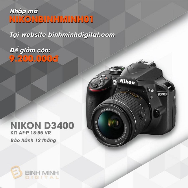Mã Giảm Giá siêu khủng dành cho máy ảnh Nikon tháng 8 tại Binhminhdigital
