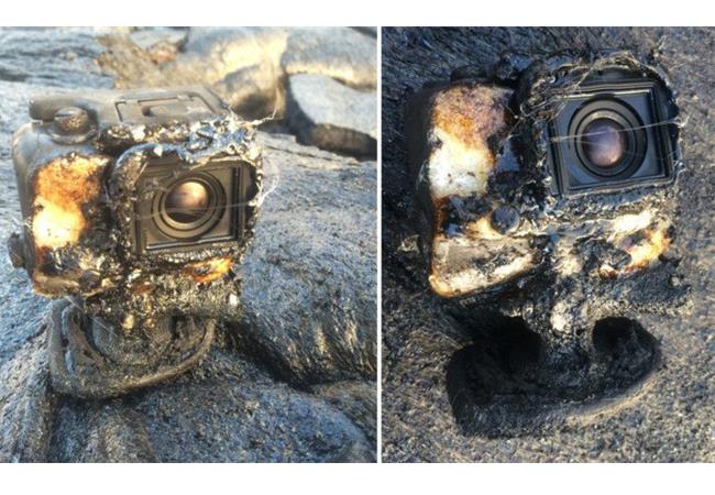 Máy quay GoPro vẫn sống sót dù bị dung nham núi lửa vùi lấp