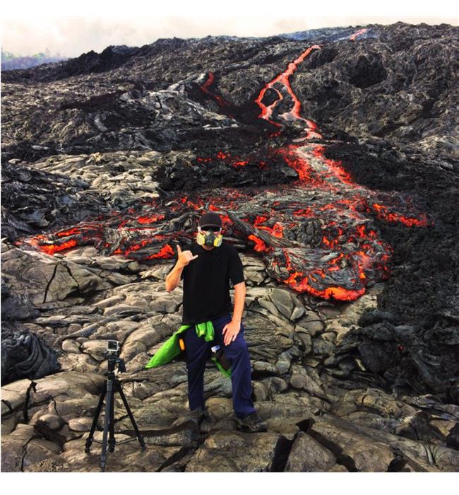 Máy quay GoPro vẫn sống sót dù bị dung nham núi lửa vùi lấp