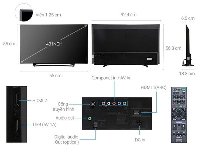 Tivi Sony KDL- 40R350E   (Full HD, 40 Inch)