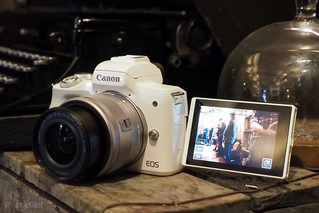 Máy Ảnh Canon EOS M50 + Kit 15-45mm (White)