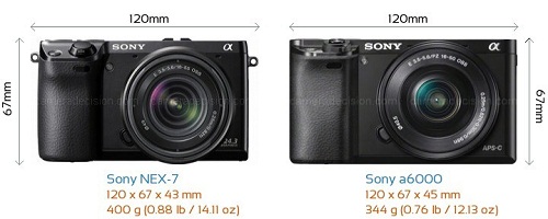 So sánh Sony Nex-7 và Sony A6000