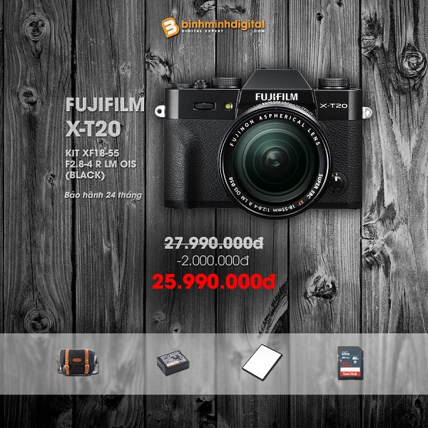 Giảm giá “bùng nổ” khi mua máy ảnh và ống kính Fujifilm tại Binhminhdigital dịp cuối năm