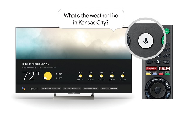 Google Assistant được tích hợp vào TV Android của Sony