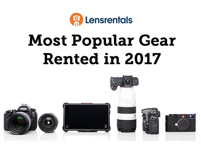 Canon và Sony đứng đầu danh sách các thiết bị nhiếp ảnh được thuê nhiều nhất trong năm 2017