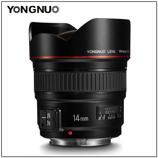 Yongnuo công bố ống kính lấy nét tự động 14mm f / 2.8