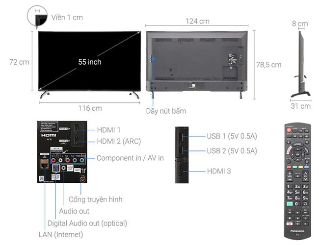 Tivi Panasonic TH-55ES500V (Smart Tivi, Full HD, 55icnh)