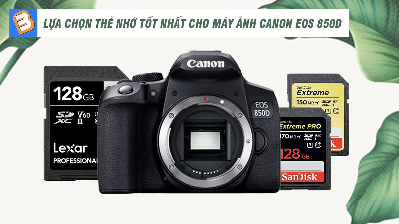 Lựa chọn thẻ nhớ tốt nhất cho máy ảnh Canon EOS 850D