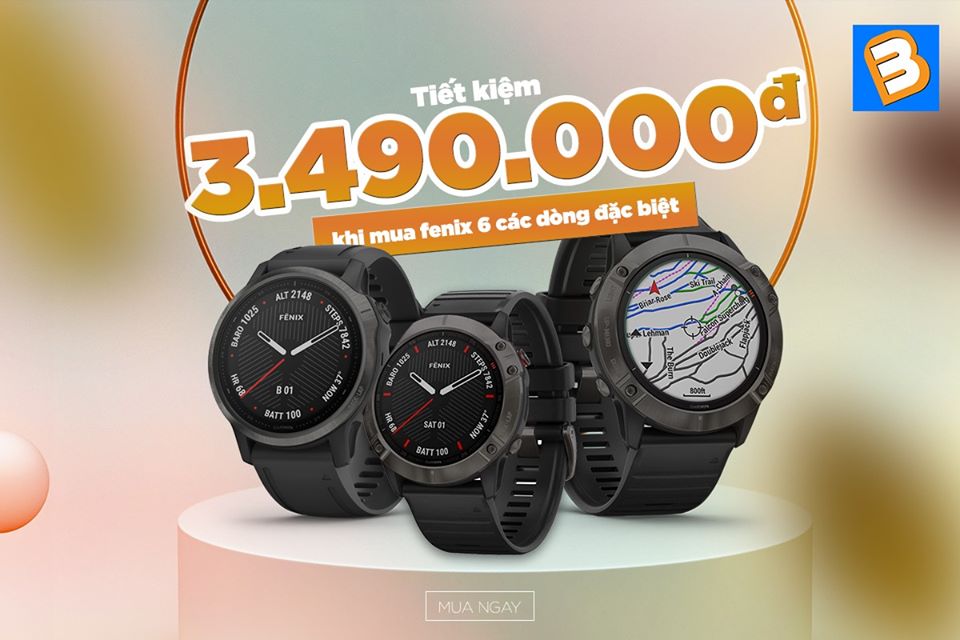 Tiết kiệm ngay tiền triệu khi mua đồng hồ thông minh dòng Fenix 6 tại Binhminhdigital